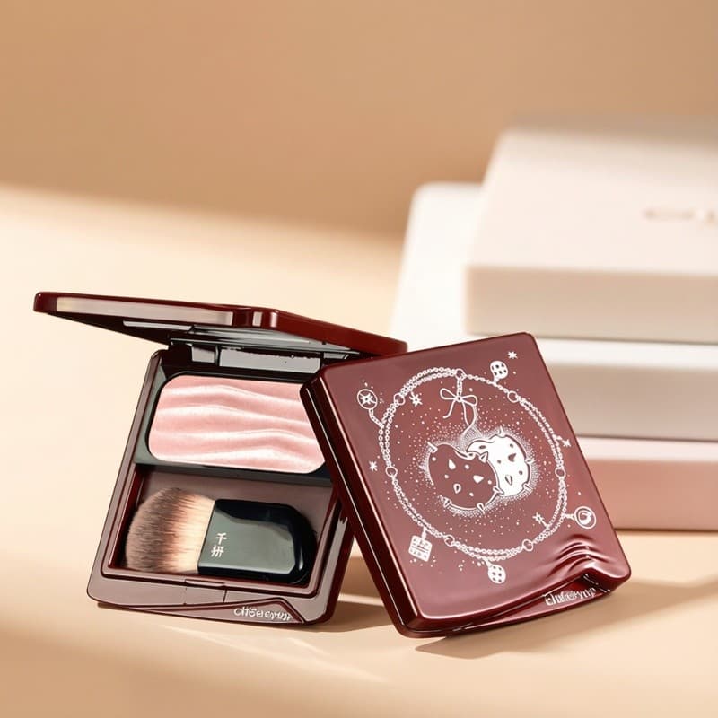 [Produtos transfronteiriços] Qianyan Cold Brew Blush Baking Powder Expansion Color Shrink Color Sândalo Coat Blush Palet