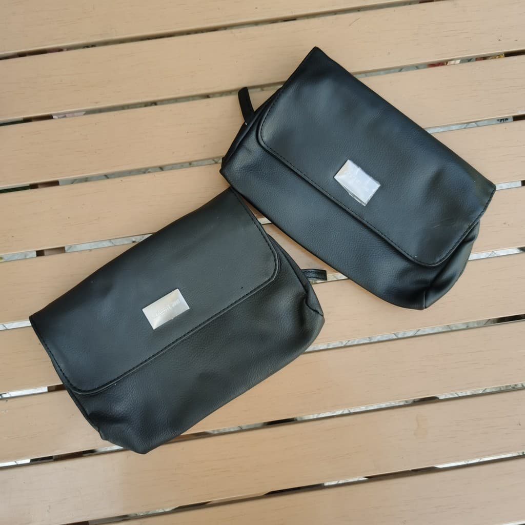 Bolsa preta em bolsa Clutch Bolsa para recibos PU M51
