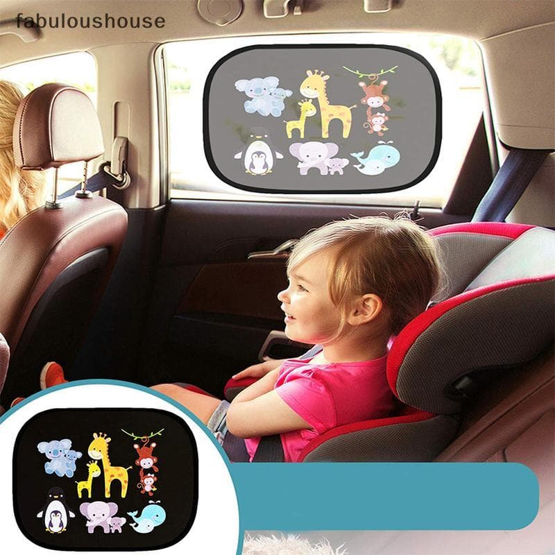 2 Pçs Guarda-Sol Do Carro Para O Bebê Crianças Janela UV Óculos De Animal Dobrável