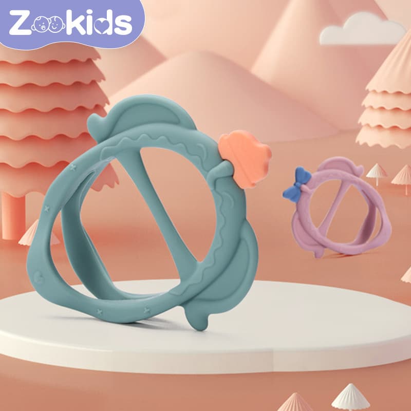 Bebê tridimensional mordedor bebê Anti-comer mão mordida diversão Silicone Molar vara criativo grau alimentício bebê ele
