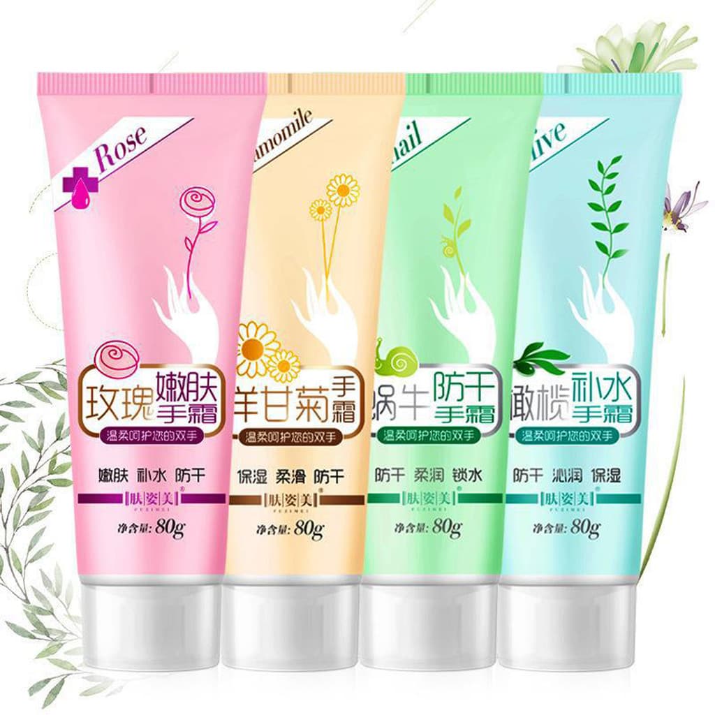 Pele beleza creme para as mãos 80g cabelo 4 pçs hidratante hidratante nutritivo brilho hidratante Anti-rachaduras Peelin