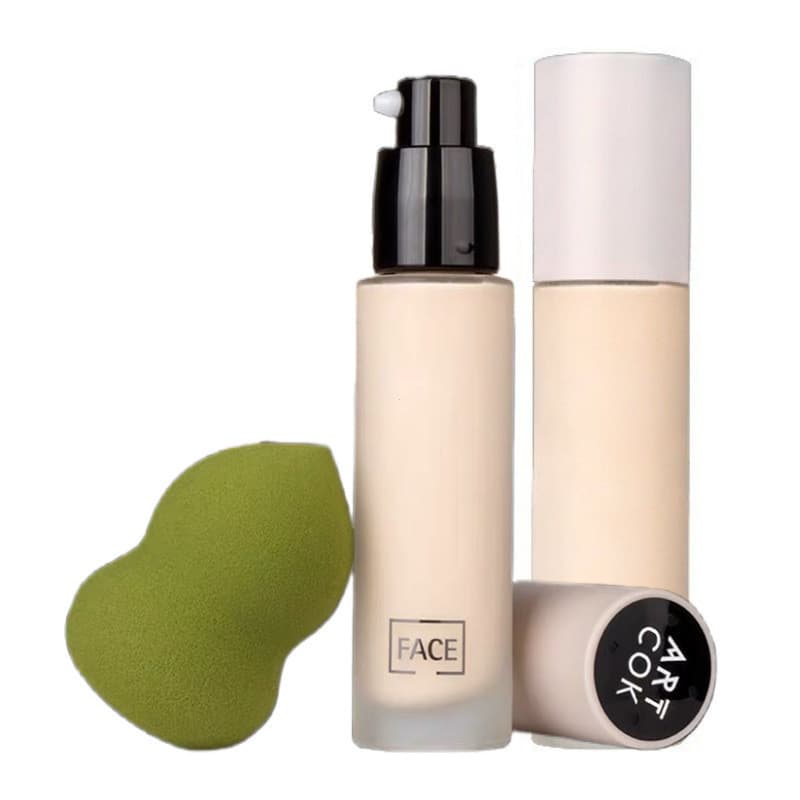 Esponja de maquiagem ARTCOK natural, transparente e de longa duração, cria um efeito de maquiagem nude duradouro.