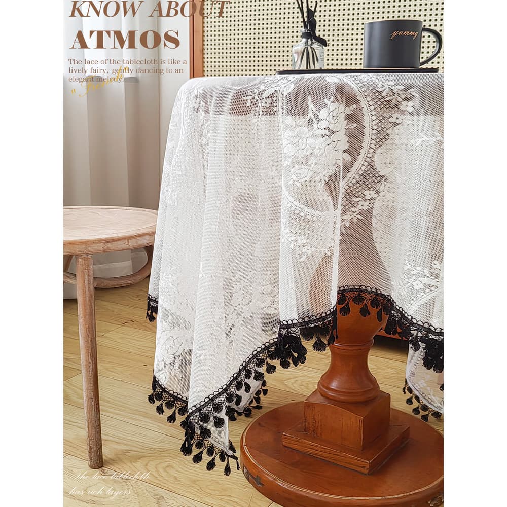 Novo estilo toalha de mesa de renda francês Retro High-End atmosfera luz luxo mesa de café toalha de mesa estilo Medieva