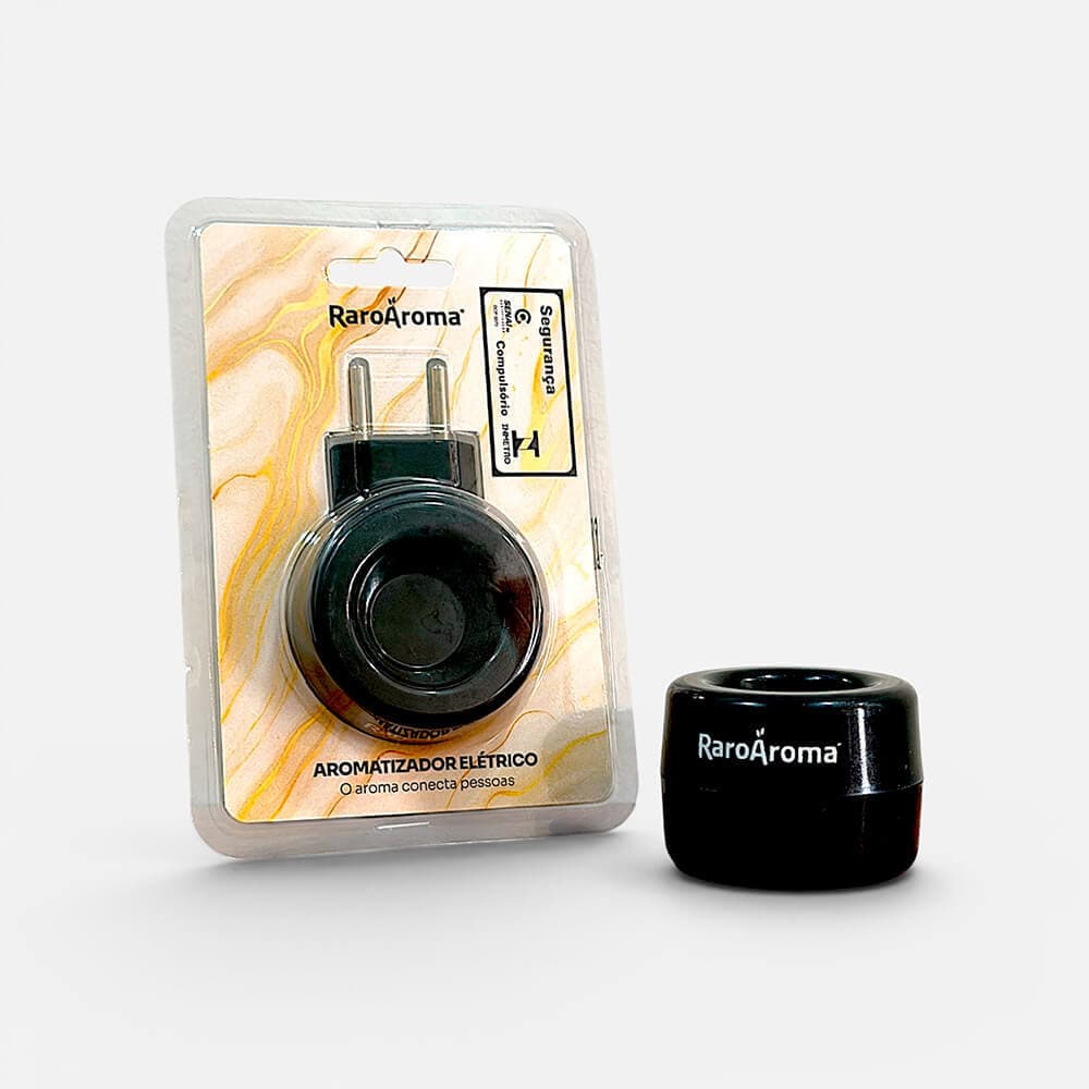 Difusor de Ambiente Elétrico Bivolt Basic Preto | Raro Aroma