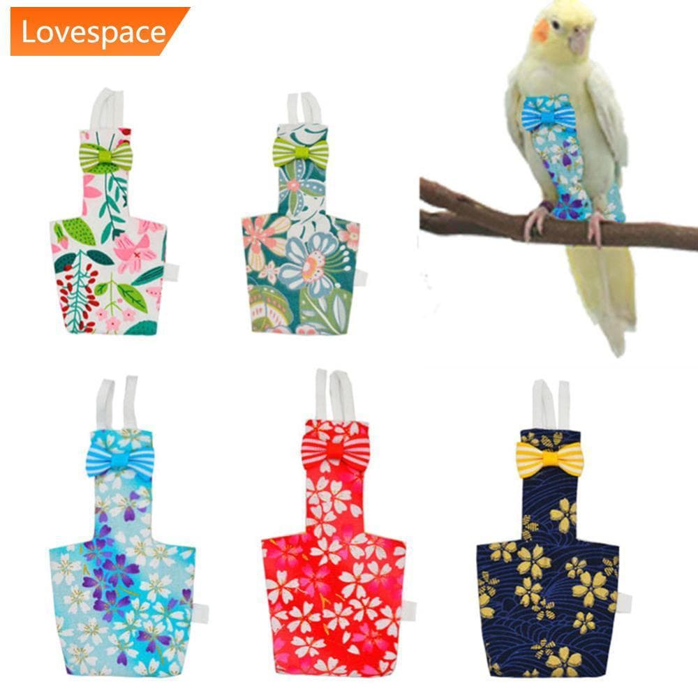 LS-STORE Bonito Pássaros Terno De Vôo Papagaio Fralda Roupas Para Animais De Estimação Periquito Pombo Médio Grande Páss