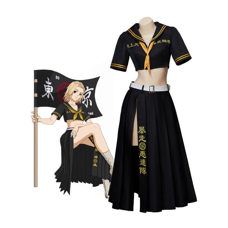Tokyo Revengers Bousou Gundan Cosplay Conjunto Completo Manjiro Sano Draken Ryuguji Ken Uniforme de Gangue para Festa de
