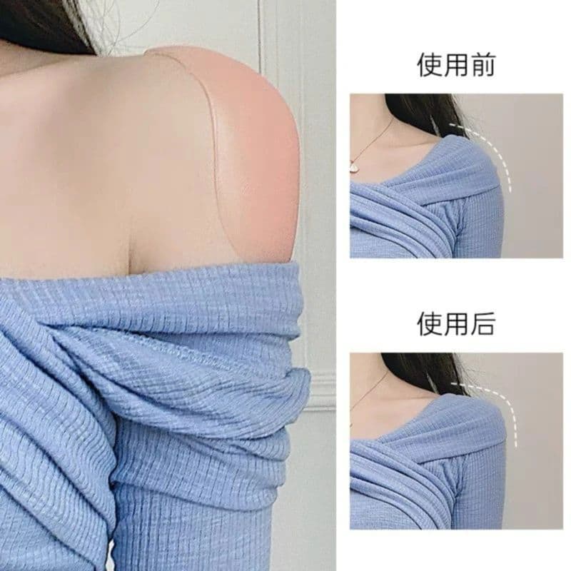 Almofadas de ombro de ângulo reto de Silicone Ferramentas úteis de ombro Almofadas de ombro femininas Roupa íntima invis