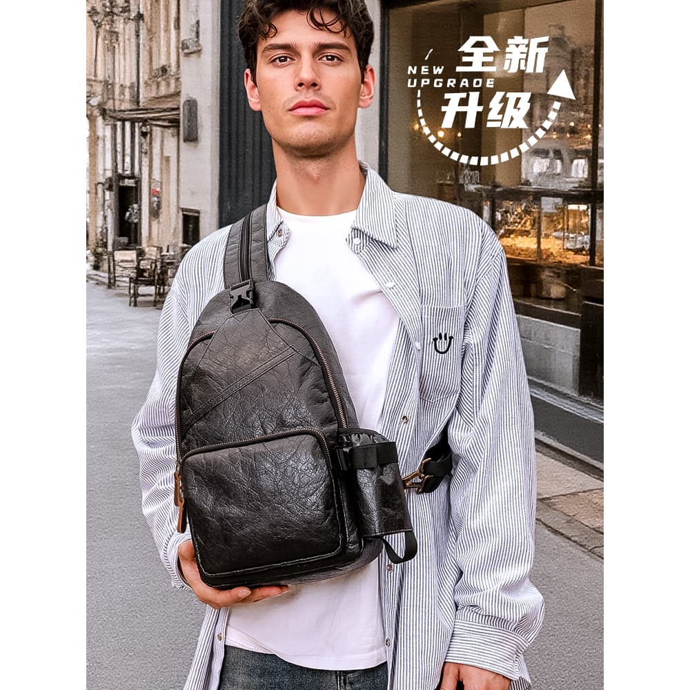 Saco de peito esportivo masculino Street Wear ao ar livre grande capacidade mochila de um ombro 2026 novo estilo saco de