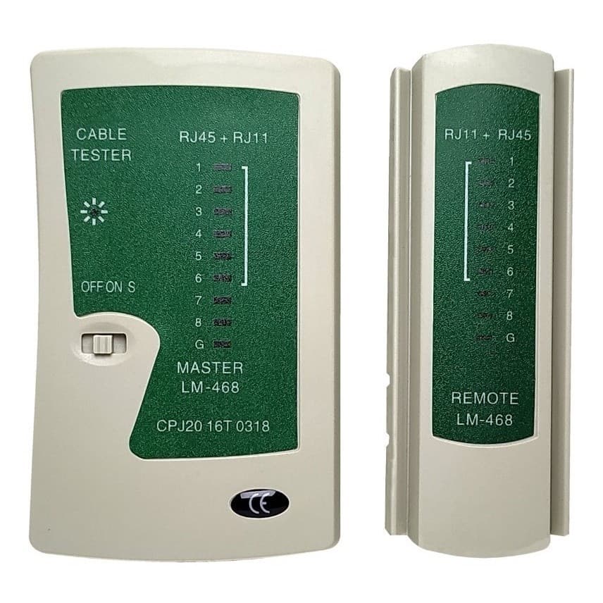 Testador de Cabo RJ45 RJ11 LAN Rede Ethernet Telefone Detector de Falhas Profissional Portátil