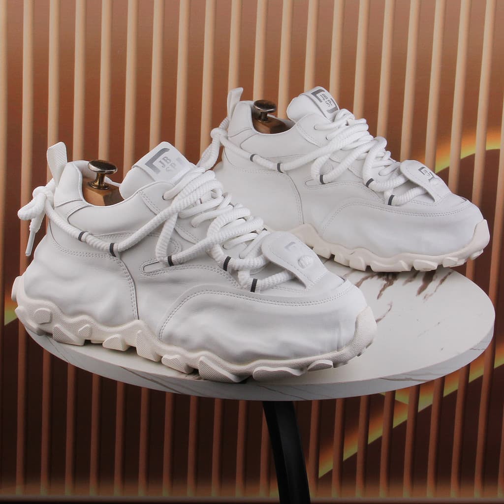 Sapatos masculinos primavera na moda All-Match sapatos esportivos casuais de sola grossa aumentada venda quente pai na m