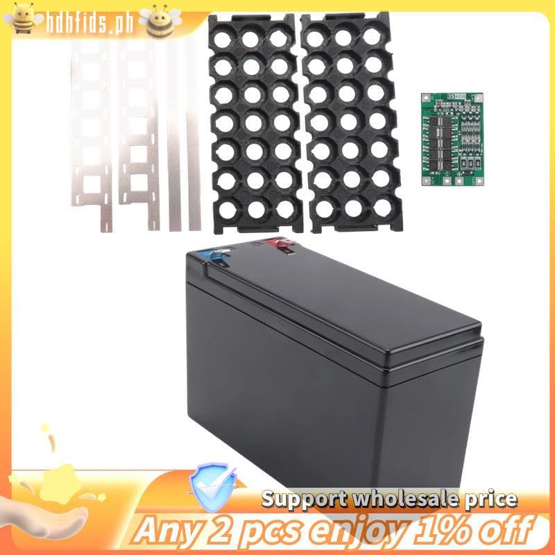 Suporte De Caixa De Bateria 12V 7Ah Para 18650 3x7 Com Peça Armazenamento Organizador DIY