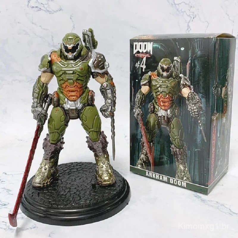 Figura de Ação Doom Slayer Eternal de 21CM, Modelo de Coleção, Estátua de Anime, Caçador Destruidor Akam, Ornamento de M