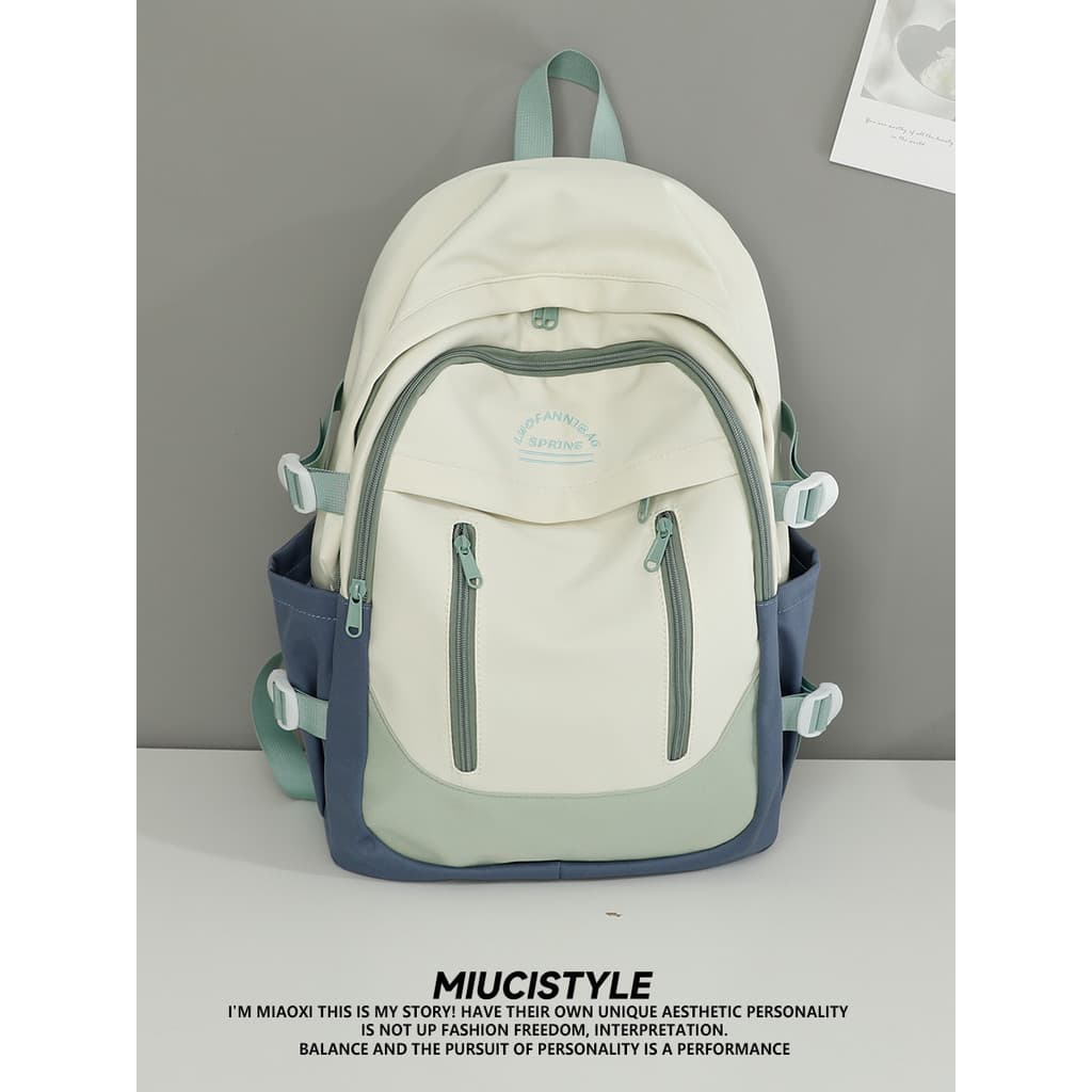 Mochila escolar francesa feminina, estudantes do ensino médio, grande capacidade, viagem, computador, 2026, novo estilo,