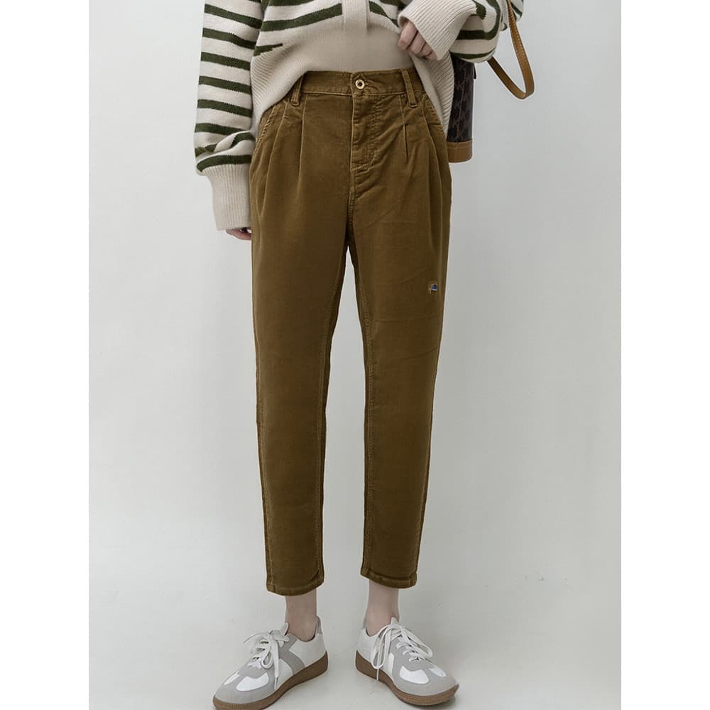 Capaz JEANS outono inverno feminino veludo cintura alta calças casuais elástico confortável mais magro olhar três dimens
