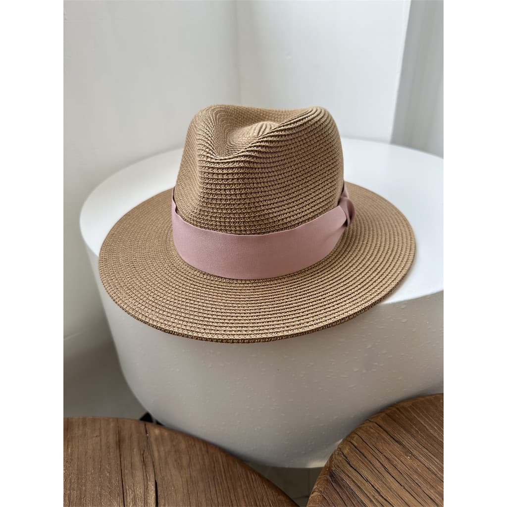 Francês Retro café cor aba plana chapéu de palha britânico chapéu Casual aba plana chapéu panamá guarda-sol protetor sol