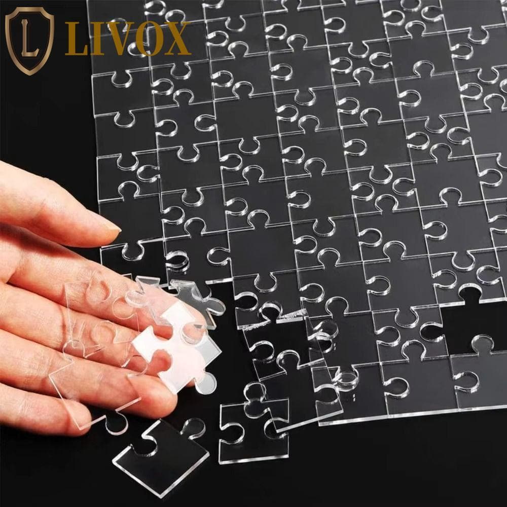 Quebra-Cabeça Transparente LIVOX , Em Branco Impossível Para Teaser De Cérebro Acrílico 49/121/200/300 Unidades