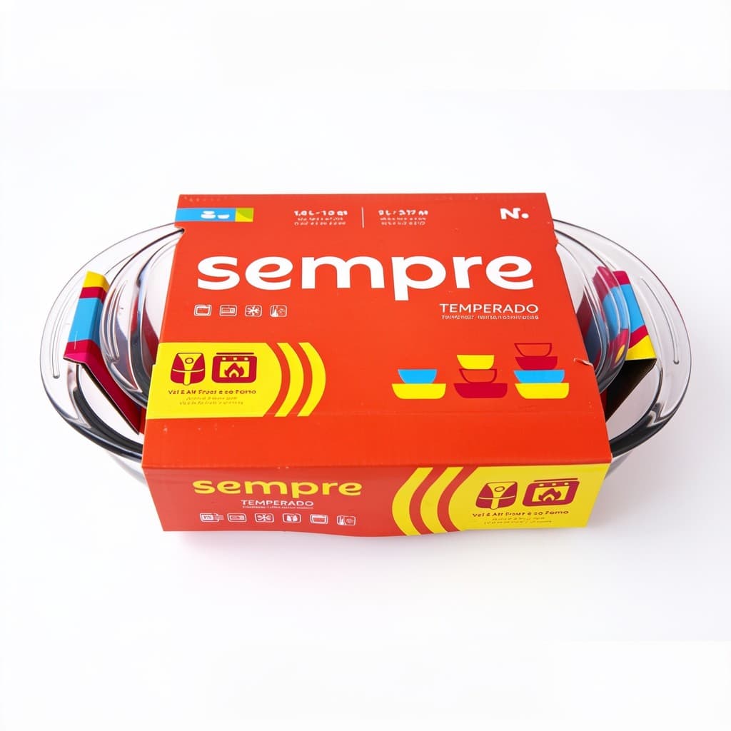 Conjunto Assadeira De Vidro Retangular Com Duas - Sempre