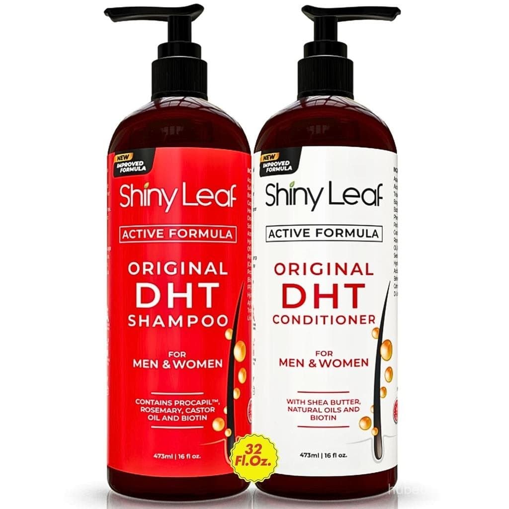 Shampoo e Condicionador Bloqueador de DHT - Para Mulheres e Homens, Fabricado nos EUA, Tratamento Anti-Queda de Cabelo,