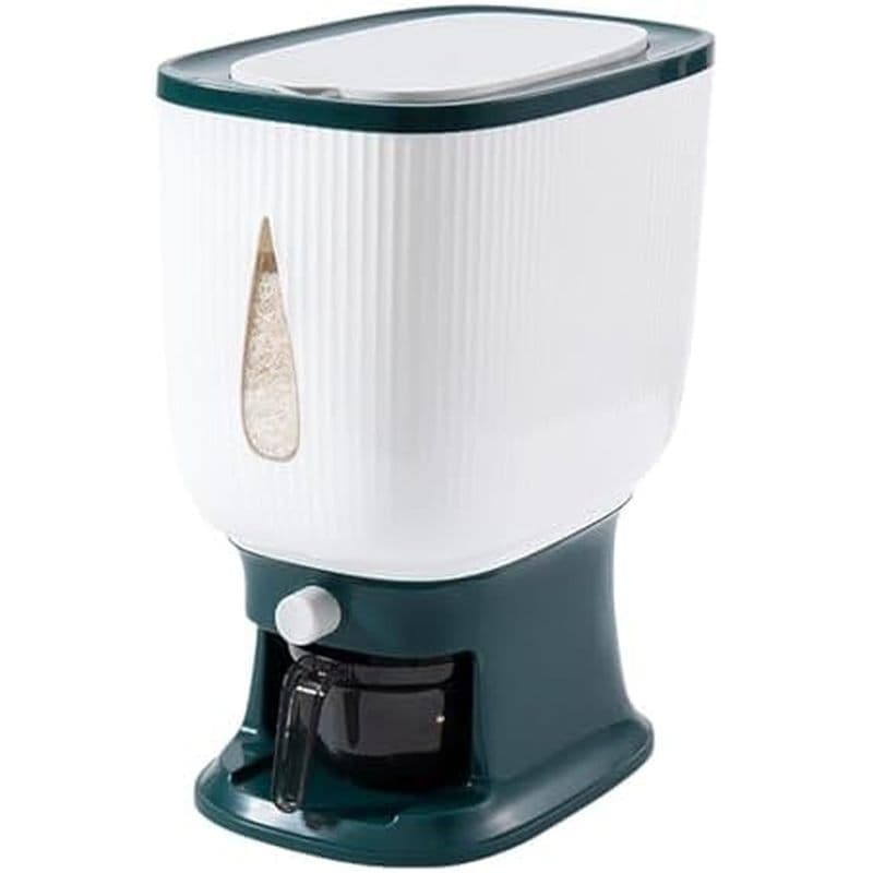 Recipiente Dispensador De Arroz 10Kg , Grandes Recipientes De Armazenamento De Alimentos Secos Para Cereais Com Copo Med