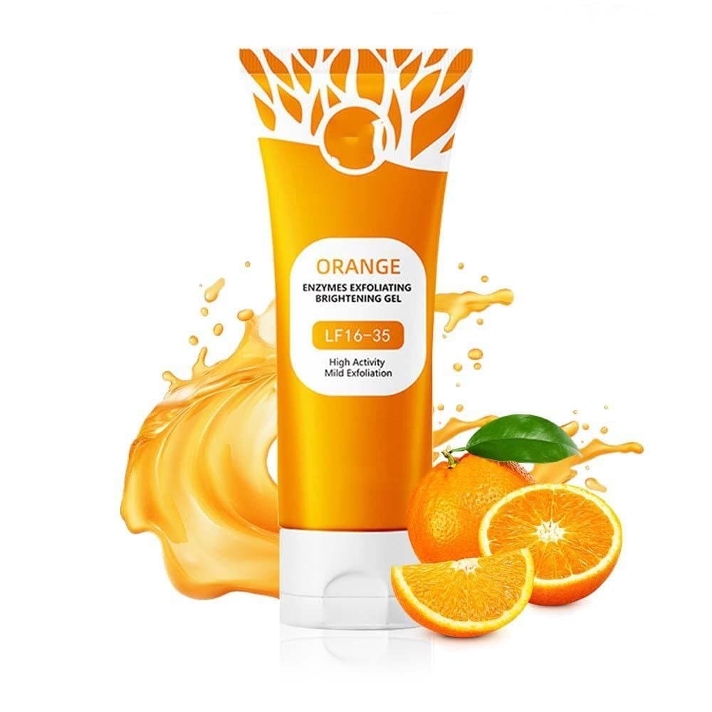 Novo Gel Esfoliante de Laranja 2025 para Rosto e Corpo, Géis Esfoliantes com Enzimas de Laranja Removem Cravos e Hidrata