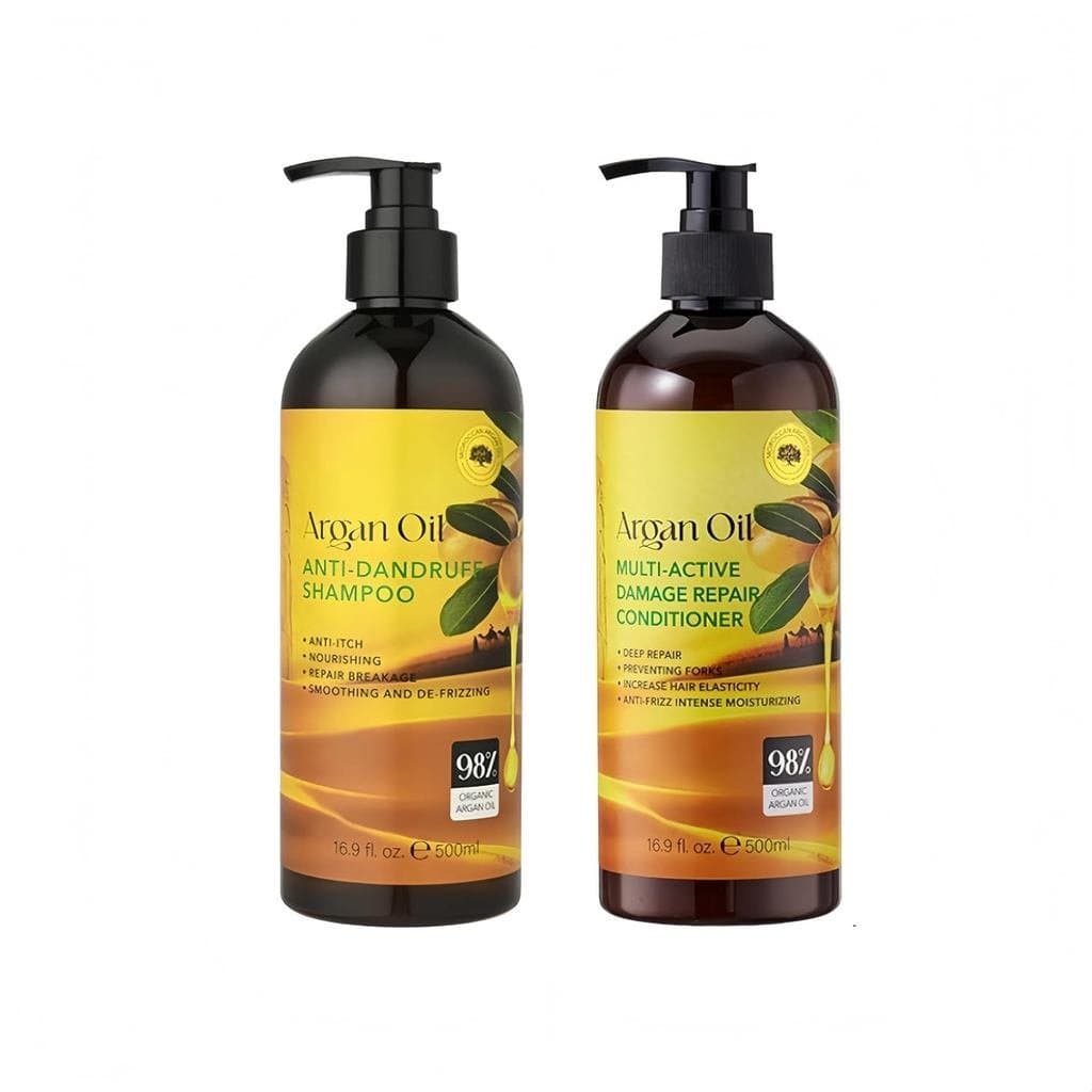 Conjunto de Shampoo e Condicionador Anticaspa, Ajuda a Aliviar a Coceira no Couro Cabeludo, Remove Flocos Visíveis e Exc
