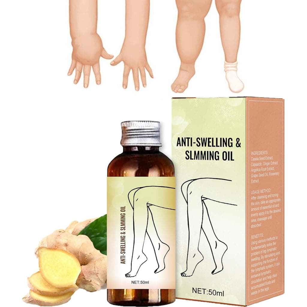 Óleo para Redução do Inchaço nas Pernas, Óleo de Massagem Linfodrenante para Pernas e Pés Inchados, Reduz o Inchaço nas