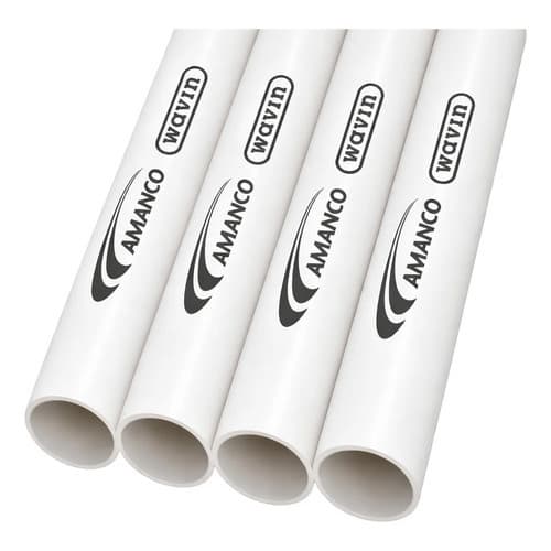 Kit 4 Tubo Cano Pvc Esgoto 50mm - 1 Metro Amanco
