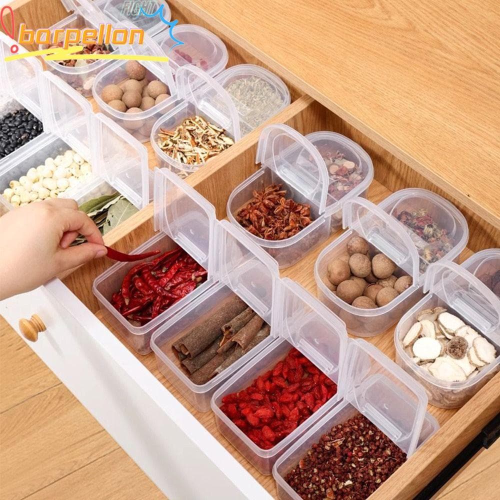 BARPELLON Trasparent Crisper , Caixa De Armazenamento Retangular Selada De Plástico Para Geladeira , Com Tampa E Recipie