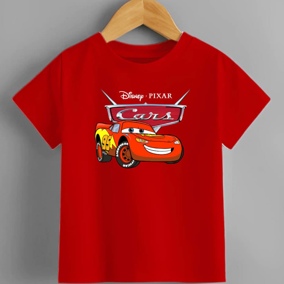 Camiseta básica Infantil -  Relâmpago Mcqueen Estilosa casual uso dia a dia