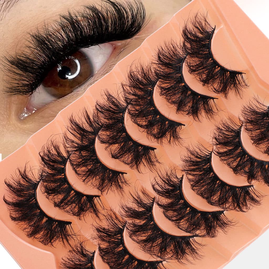 cilios postiços cílios postiços naturais 7 pares de cílios postiços de cabelo de vison de imitação Europa e América