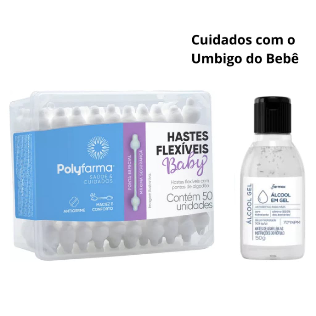Kit Higiene do Umbigo do Recém Nascido Polyfarma