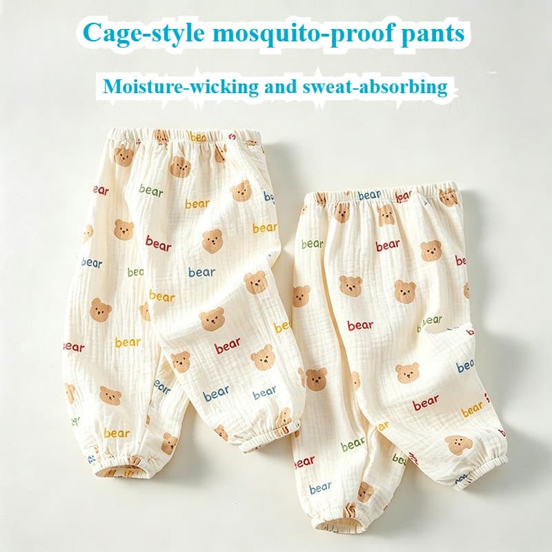Calças Infantis À Prova De Mosquitos Gaze Infantil De Algodão bloomers Masculinos E Femininos Bebê Verão Finas Respiráve