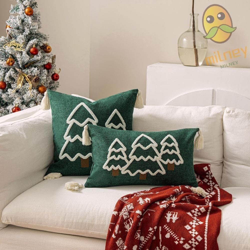 MILLNEY Capas De Almofada De Natal , Têxteis Para Casa , Suprimentos Fronhas , Presentes , Capa Sofá