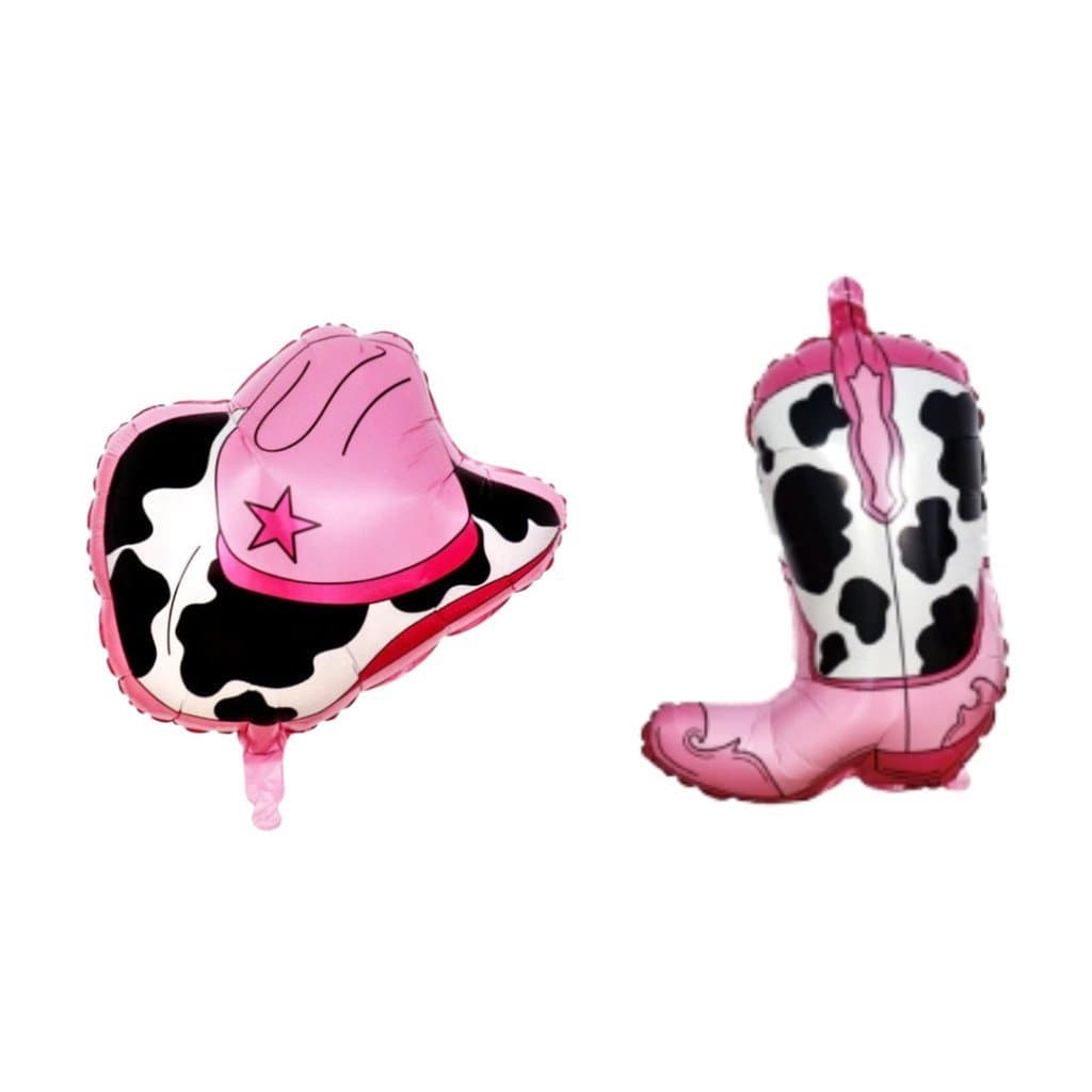 Kit 2 Balões Metalizados Chapéu + Bota Cowboy ou Cowgirl
