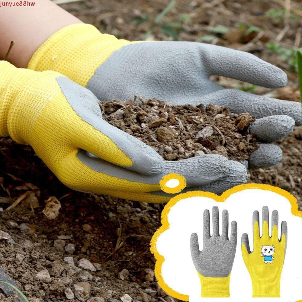 Luvas De Jardinagem Infantis JUNYUE , Trabalho De Jardim Impermeáveis Antiderrapantes , Coletam Conchas