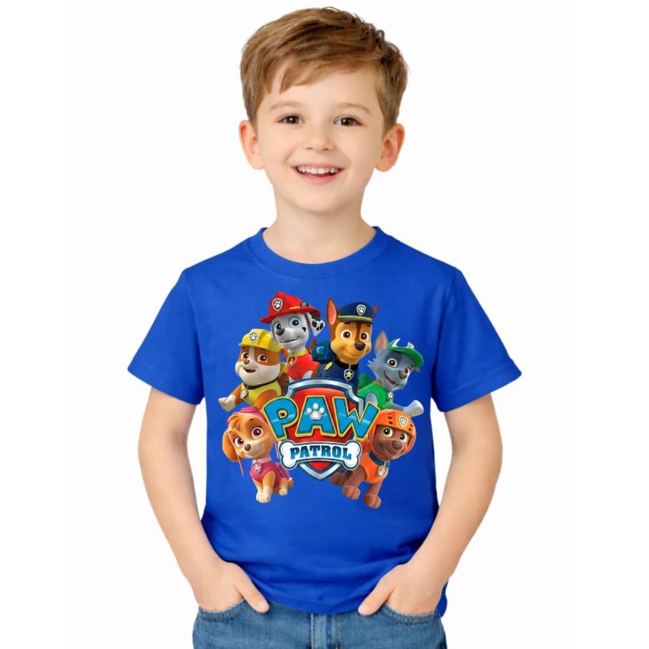 Camiseta Infantil Patrullha Canina do 2 ao 16 Infantil Camisa 100% Algodão