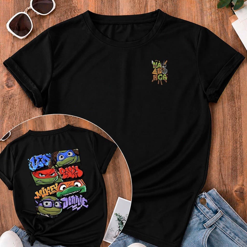 Camiseta Tradicional Serie Tartaruga Ninja Top Lançamento Rafel Donatello Michelangelo 100% Algodão
