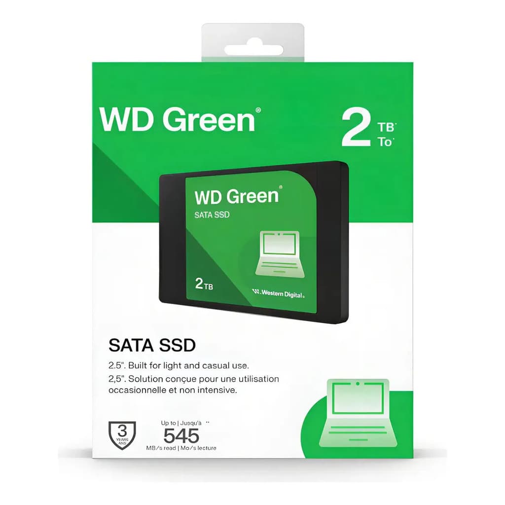 Ssd Wd Green 2tb Sata 3 2.5 7mm Leitura 545mb/s Wds200t5g0a