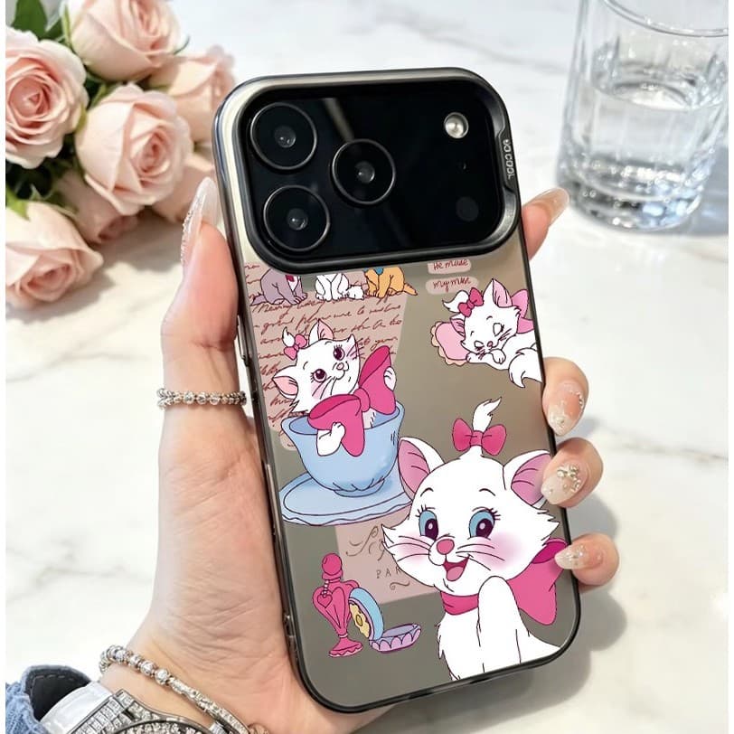 Mari Gato Capinha Capa Anti-quedas para iPhone 17 16 15 14 13 12 11 Pro Max Plus Samsung S23 24 25 A06 A15