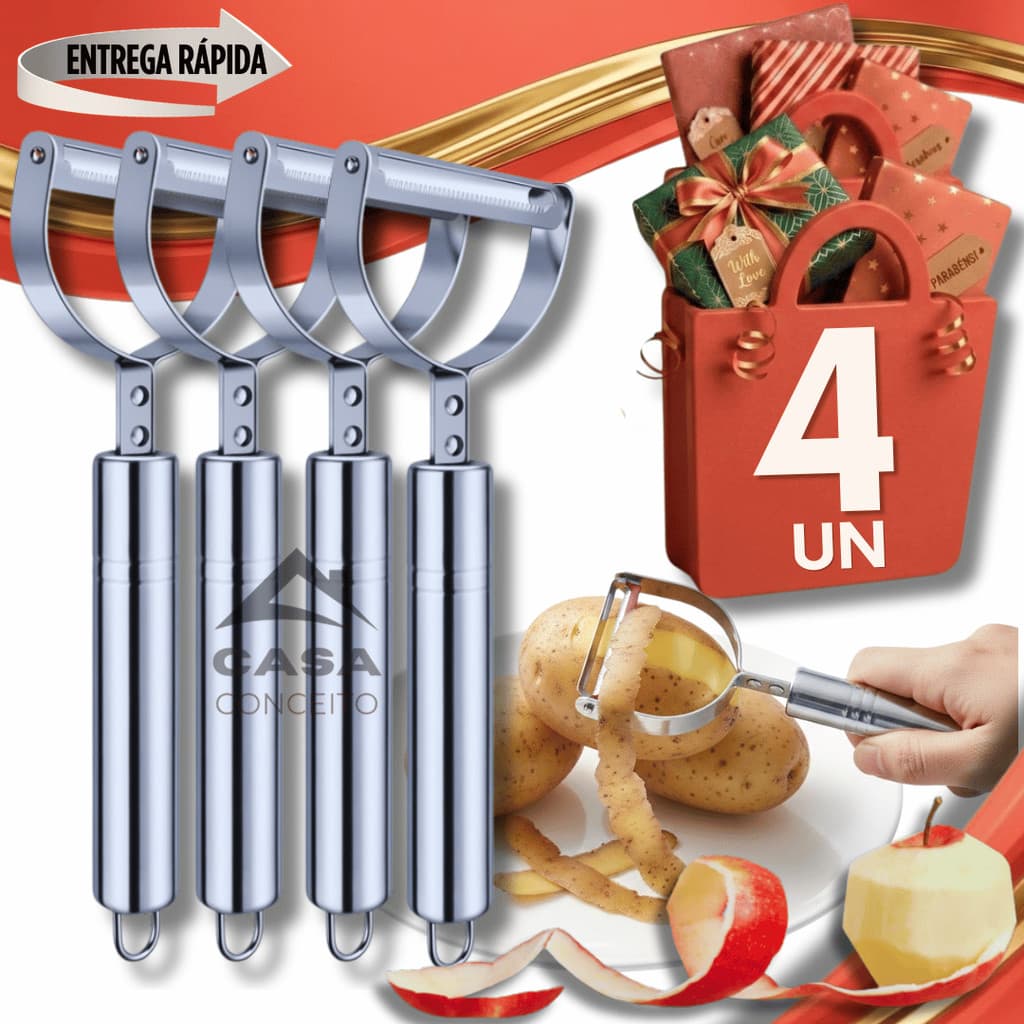 Conjunto Descascador de legumes Aço Inox Legumes Frutas Restaurante Utensílios Cozinha Qualidades
