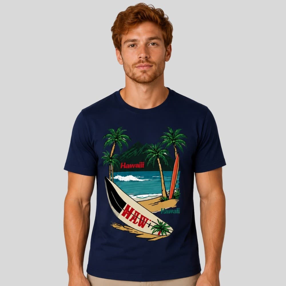 Camiseta Blusa T-Shirt Masculina Prancha HAVAI !00% Algodão Malha Penteada de Qualidade Premium Conforto e Estilo Diario