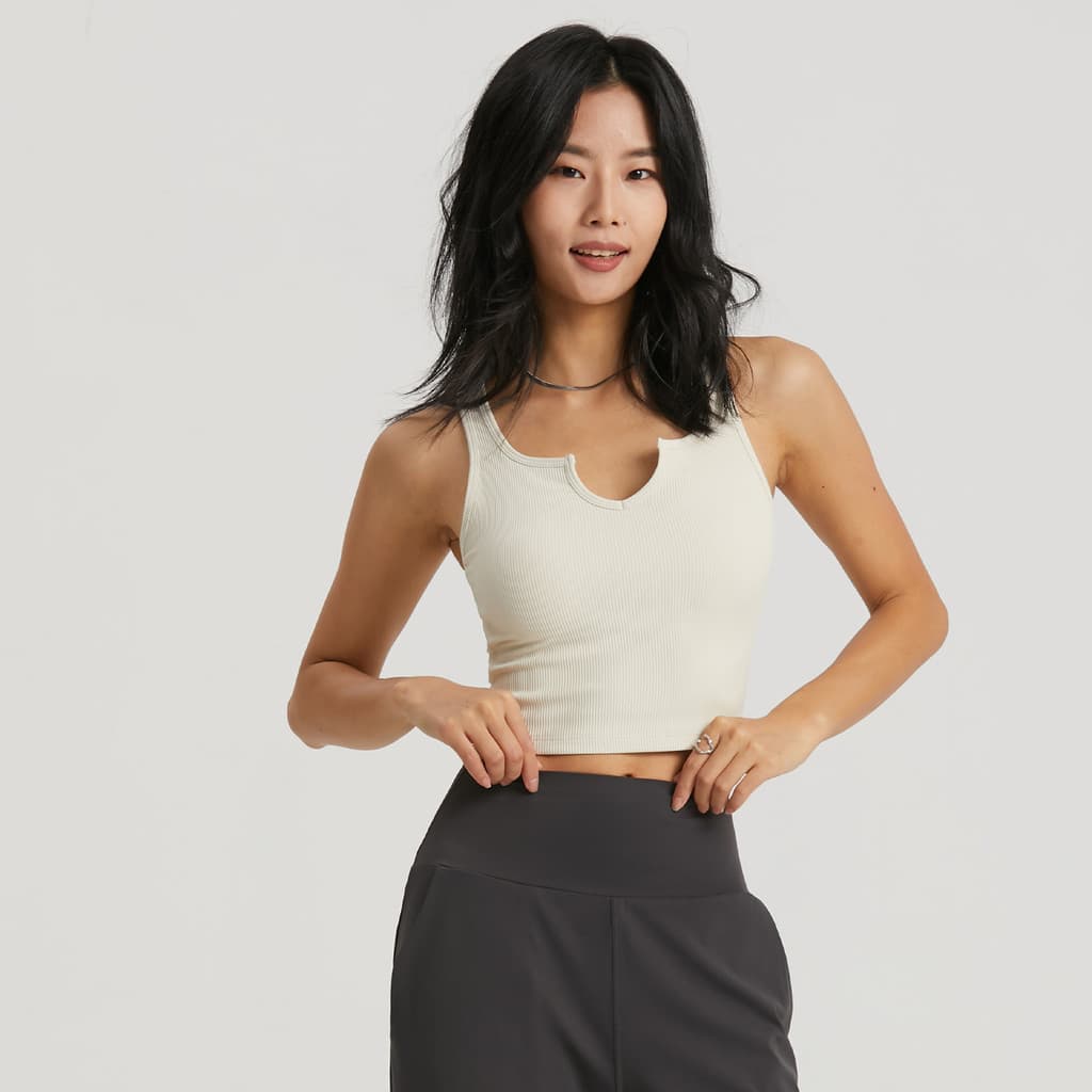 Colar Yoga Wear com almofada No peito rosqueado Semi-fixado colete esportivo sem copo de corrida Fitness esportes roupa