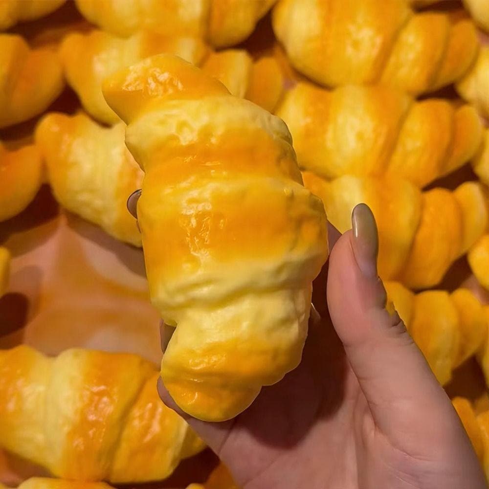 Bola De Inquietação Sensorial EBUCRE , Brinquedo Mole De Croissant Pegajoso De Ascensão Lenta De Recuperação Espessa E R