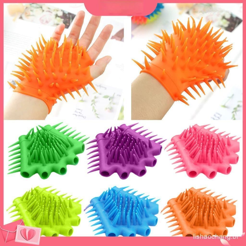 1Pc Luva Sensorial Fidget Toy Stress Ansiedade Alívio Crianças Adultos De Meio Dedo Macio Elástico Flexível TPR