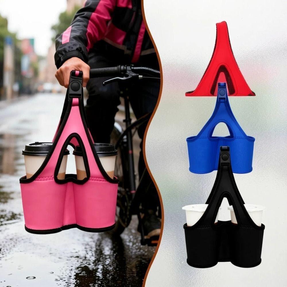 Suporte Para Bebidas De Copo Duplo EBUCRE , Capa Dupla De Neoprene Reutilizável Garrafa , Manga Isolada De Café Gelado