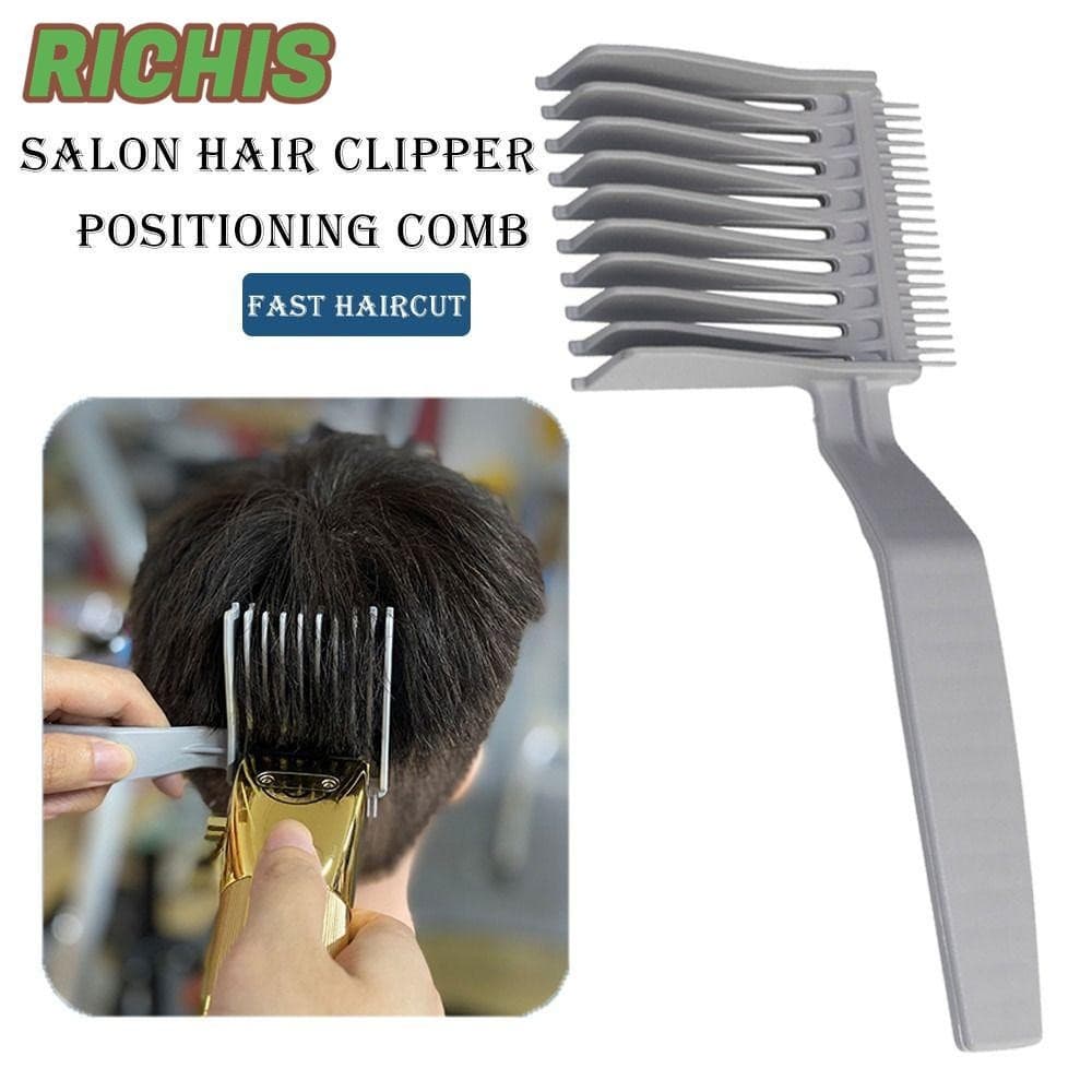 [RICHIS] Pente Especial para Cabeleireiro, Ferramenta de Estilização Masculina, Pente de Plástico para Corte de Cabelo