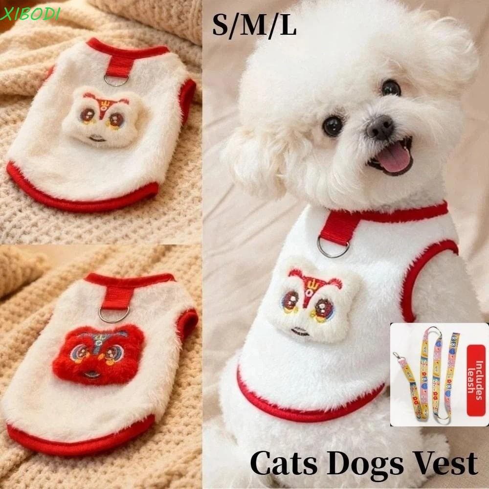 XIBODI Colete Para Cães E Gatos , Corda Combinando , Roupas Confortáveis Animais De Estimação De Inverno/Outono , Casaco