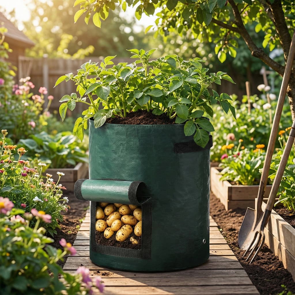 [flyingfishla] 4 Unidades De Sacos De Cultivo De Jardim M/L Batatas Plantas De Jardinagem Tecido Não Recipiente Para Pla