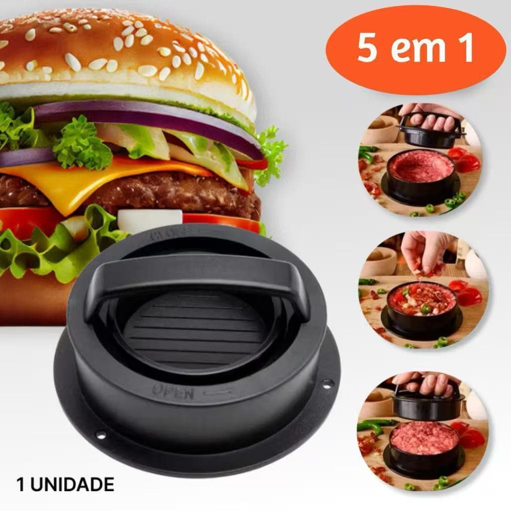 Conjunto 12X6CM Molde Prensa Carne De Hambúrguer De Pressão Adequado Churrascos, Noites De Lanches