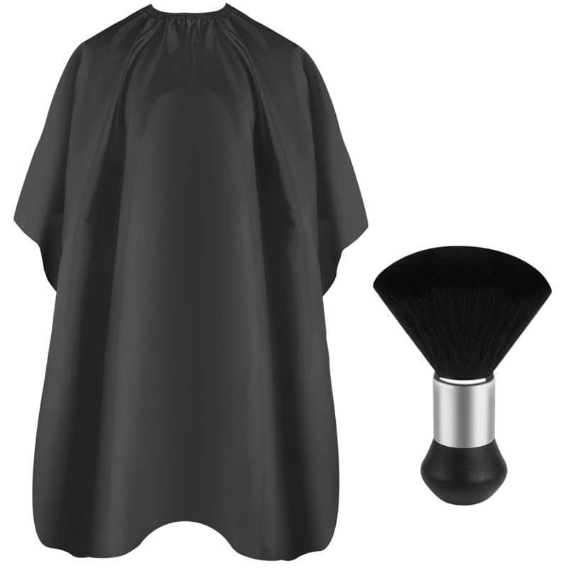 Capa Profissional para Corte de Cabelo FEBSNOW com Pincel para Limpeza do Pescoço, Capa de Barbeiro para Salão, Acessóri